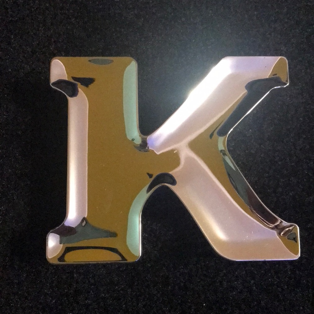 "K" Initial Shaped Jewelry Box